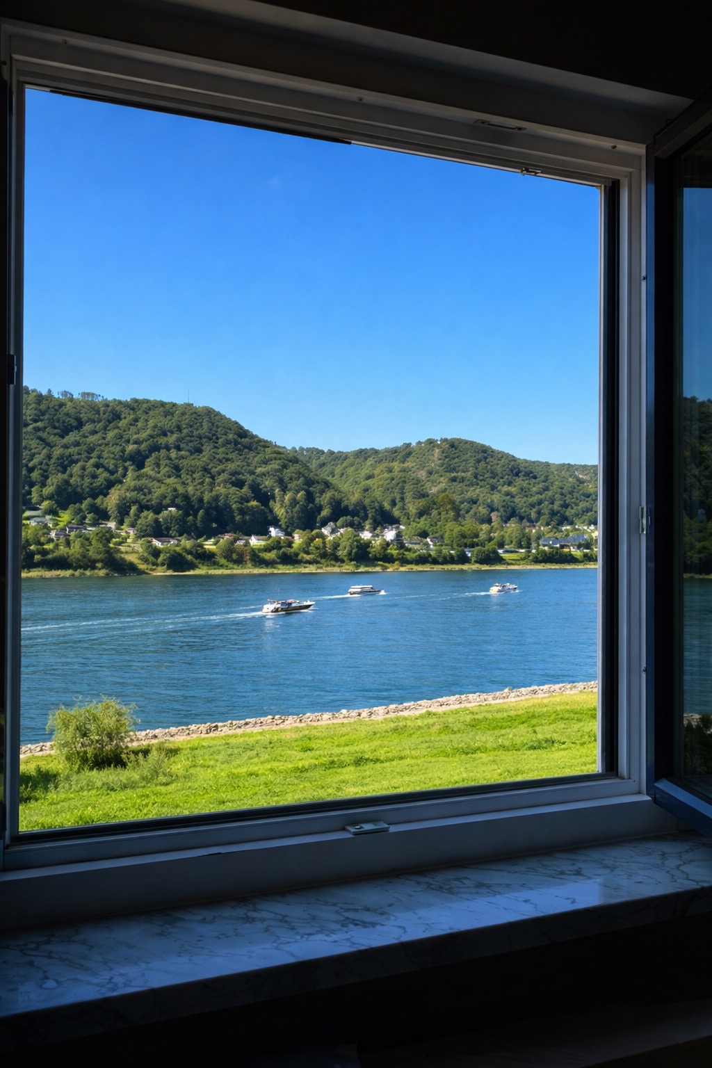 Spike: Ausblick aus dem Saunabereich