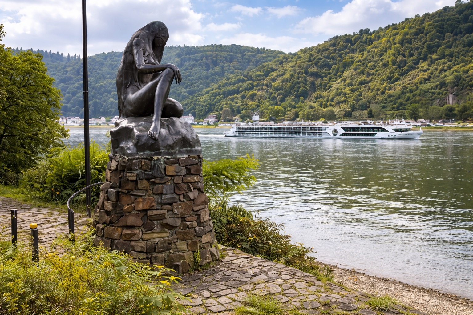 Blick auf die Loreley im Oberen Mittelrheintal im Oberen Mittelrheintal