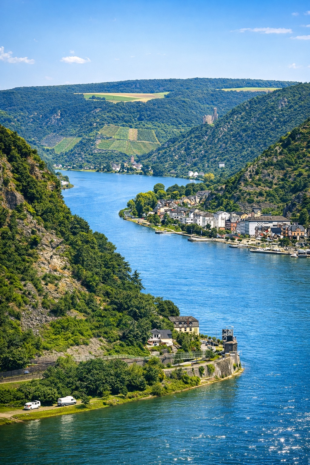 Rhein im Vogelperspektive
