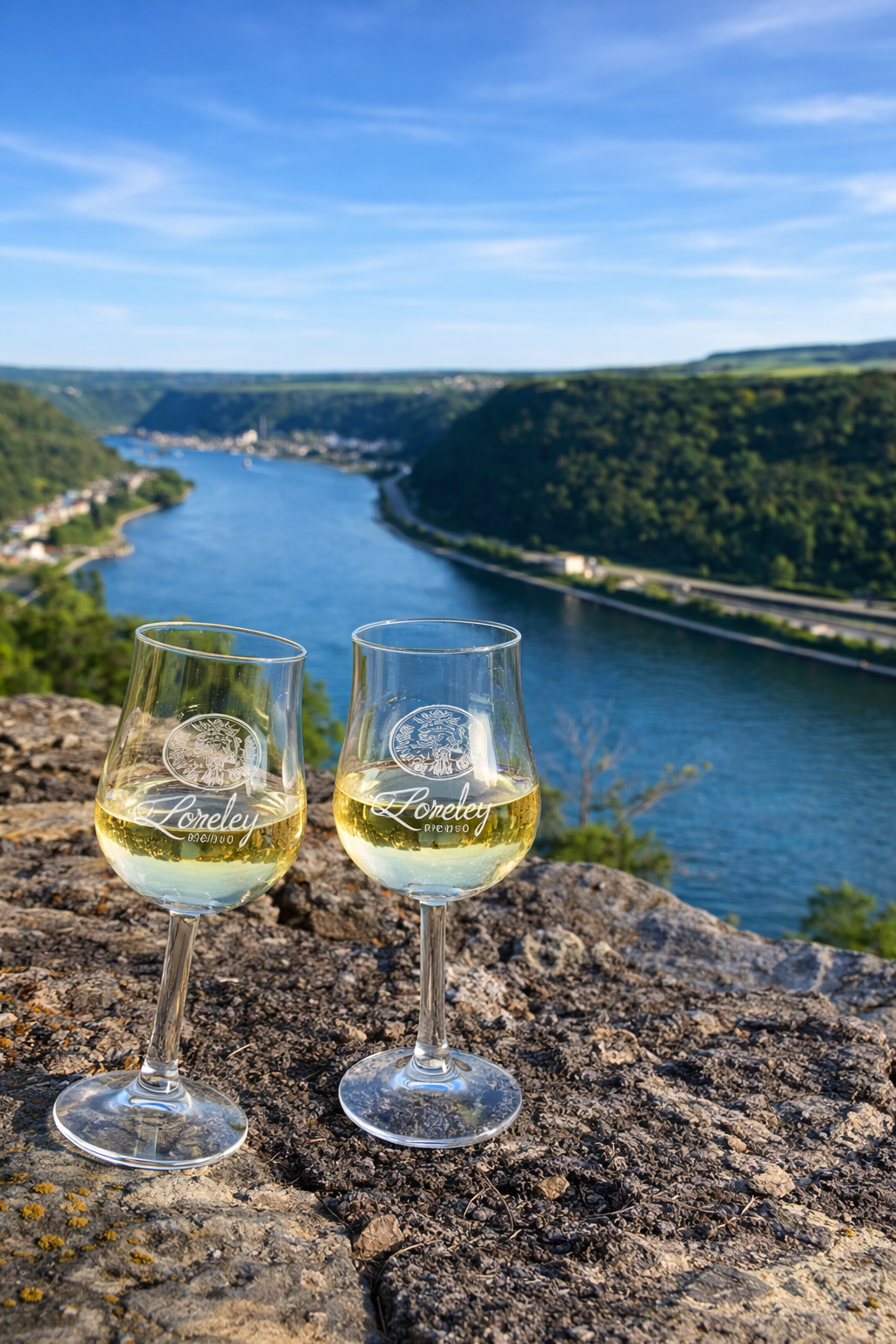 Ausblick von Burg Maus auf den Rhein